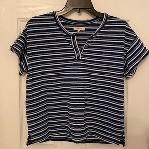 Blue and white stripped Madewell T-shirt, size medium.